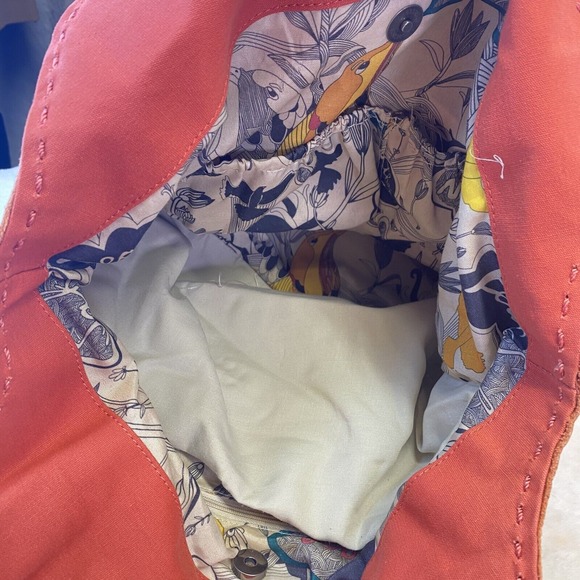 The Sak Hobo Shoulder Bucket Bag Tangerine Leather Pebbled Boho Y2K Hippie Hobo - Picture 9 of 14